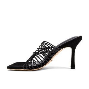 Tony Bianco lynx black mule size 6.5